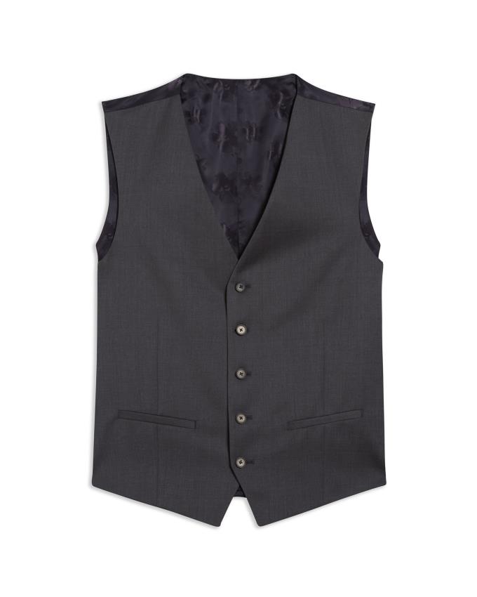 Gilet De Costume Ted Baker Slim Charcoal Twill Suit Grise Homme | PTT-89397330